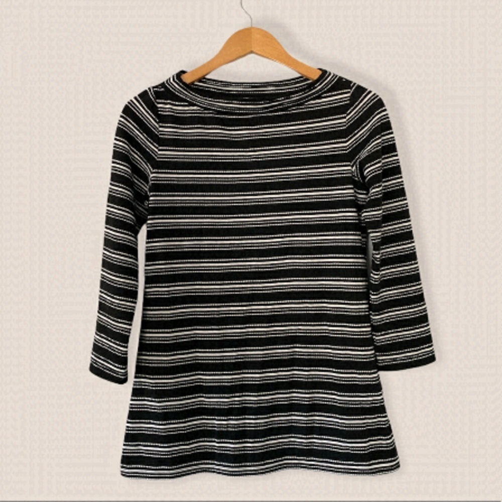 MAX Studio Striped 3/4 Sleeve Top